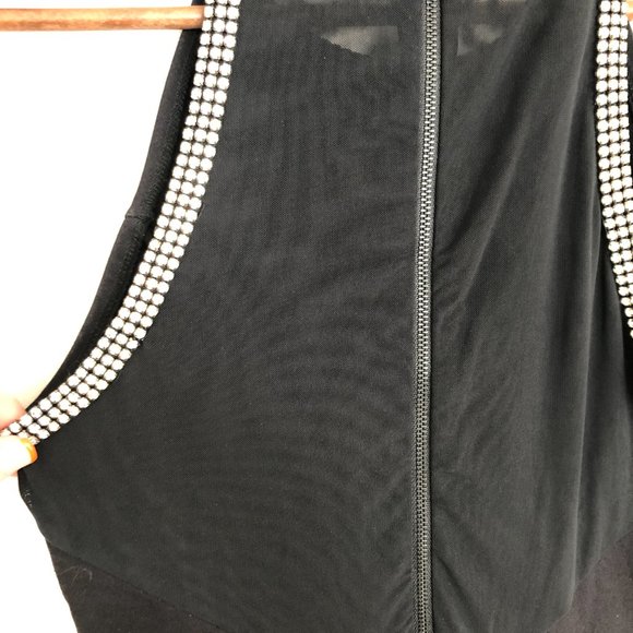 Guess - Black bodycon dress with crystal neck detail - Picture 5 of 6